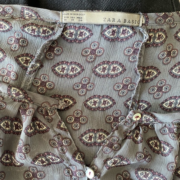 Zara sheer paisley tunic dress - Picture 3 of 6